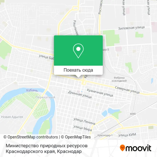 Карта Министерство природных ресурсов Краснодарского края