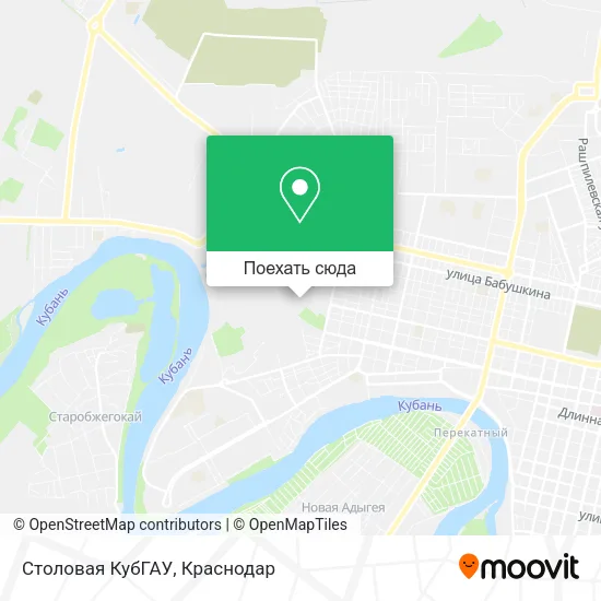 Карта Столовая КубГАУ