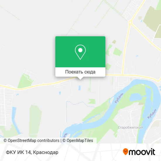 Карта ФКУ ИК 14