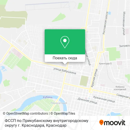 Карта ФССП по Прикубанскому внутригородскому округу г. Краснодара