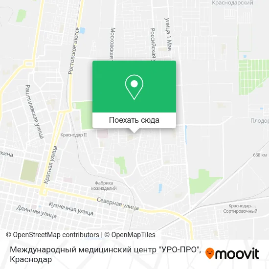 Карта Международный медицинский центр "УРО-ПРО"