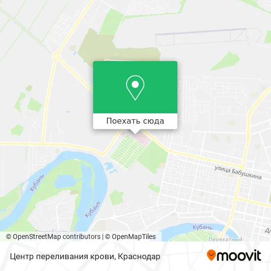 Карта Центр переливания крови