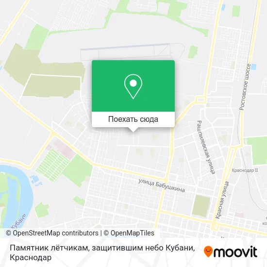 Карта Памятник лётчикам, защитившим небо Кубани