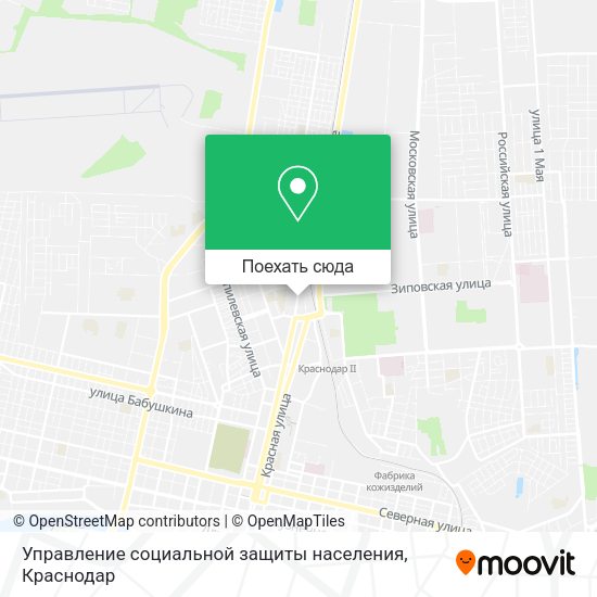 Карта Управление социальной защиты населения