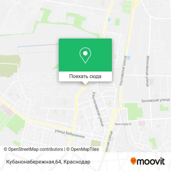 Карта Кубанонабережная,64