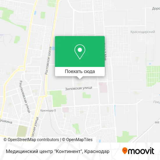 Карта Медицинский центр "Континент"