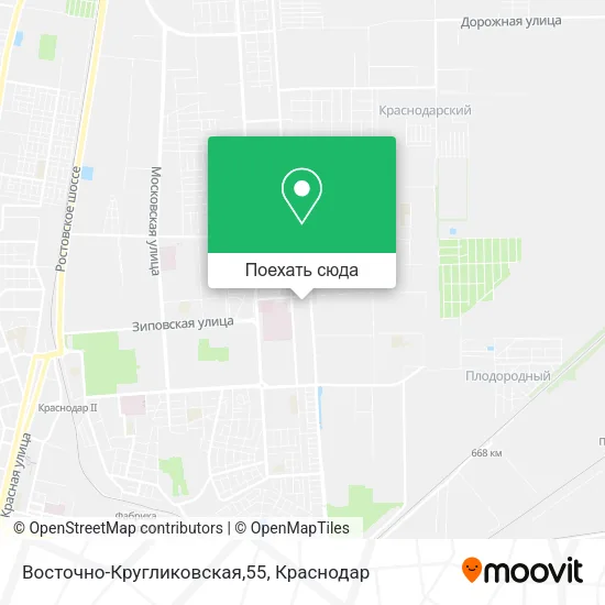 Карта Восточно-Кругликовская,55