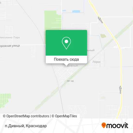 Карта п.Дивный