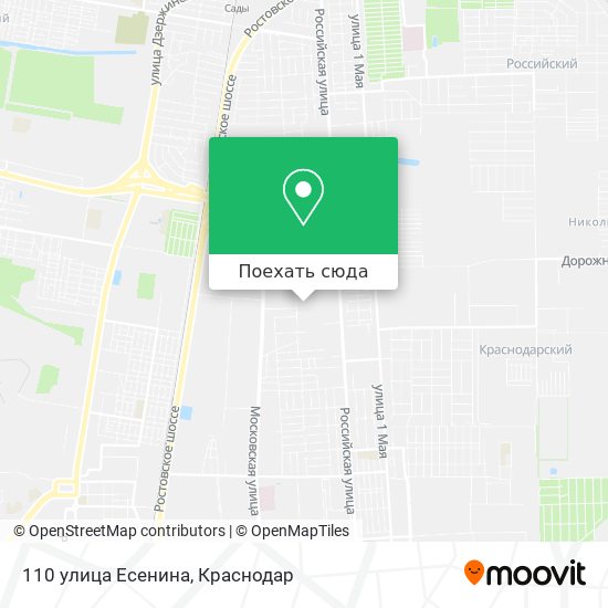 Карта 110 улица Есенина
