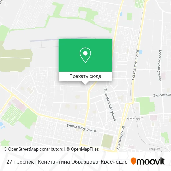 Карта 27 проспект Константина Образцова