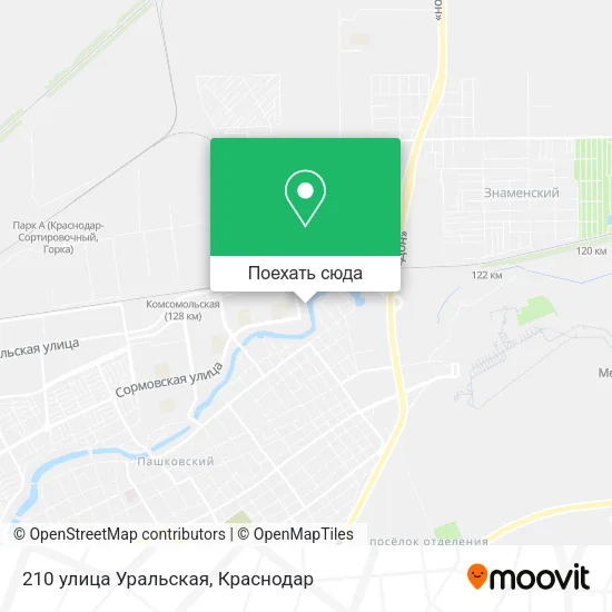 Карта 210 улица Уральская