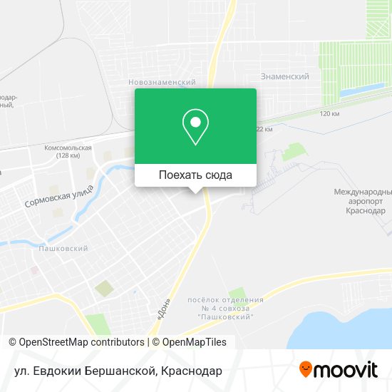Карта ул.  Евдокии Бершанской