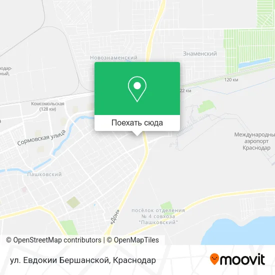 Карта ул.  Евдокии Бершанской