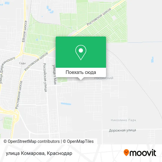 Карта улица Комарова