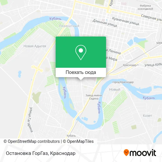 Карта Остановка ГорГаз