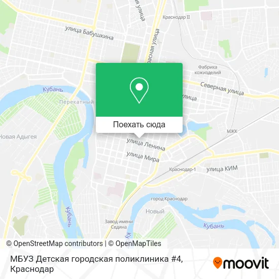 Карта МБУЗ Детская городская поликлиника #4
