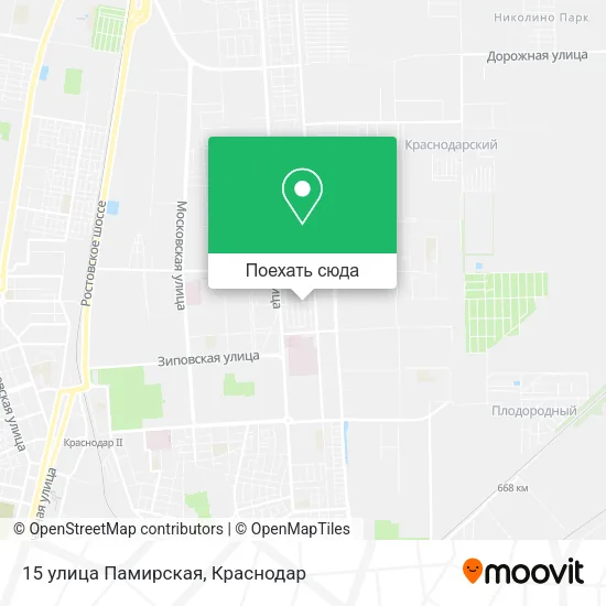 Карта 15 улица Памирская