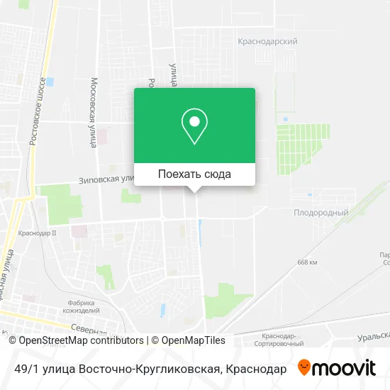 Карта 49 / 1 улица Восточно-Кругликовская