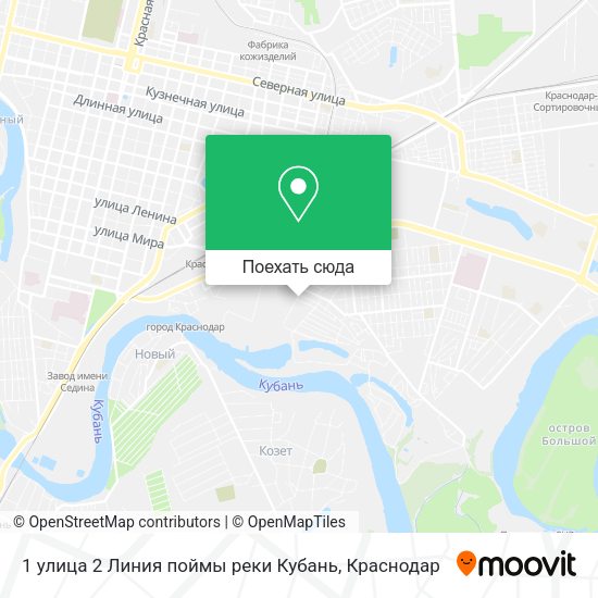 Карта 1 улица 2 Линия поймы реки Кубань