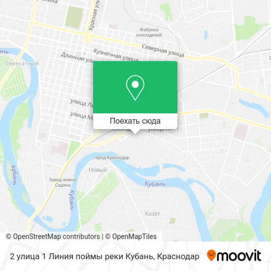 Карта 2 улица 1 Линия поймы реки Кубань
