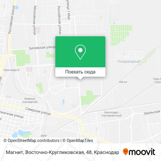 Карта Магнит, Восточно-Кругликовская, 48