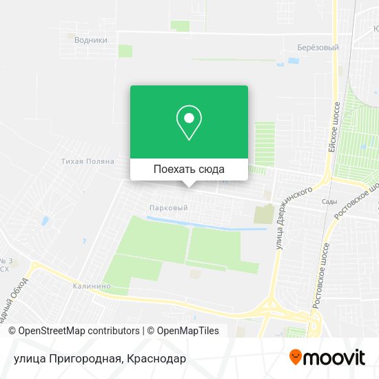Карта улица Пригородная