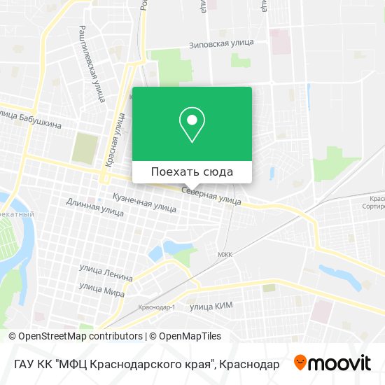Карта ГАУ КК "МФЦ Краснодарского края"