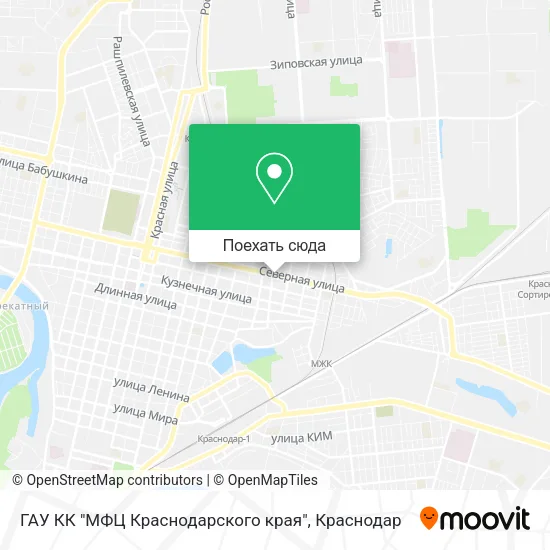 Карта ГАУ КК "МФЦ Краснодарского края"