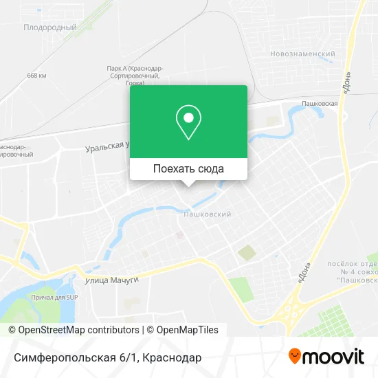Карта Симферопольская 6/1