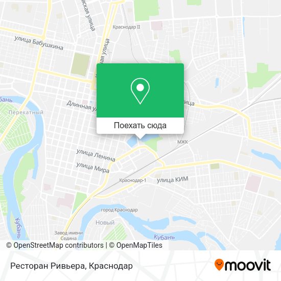Карта Ресторан Ривьера