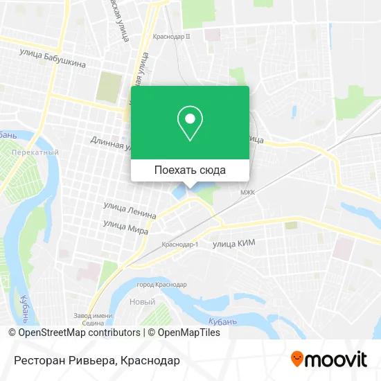 Карта Ресторан Ривьера