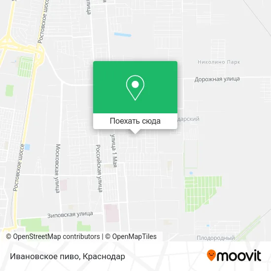 Карта Ивановское пиво