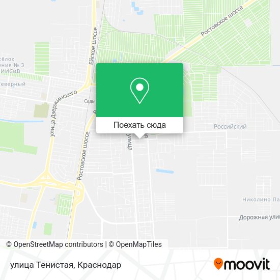 Карта улица Тенистая