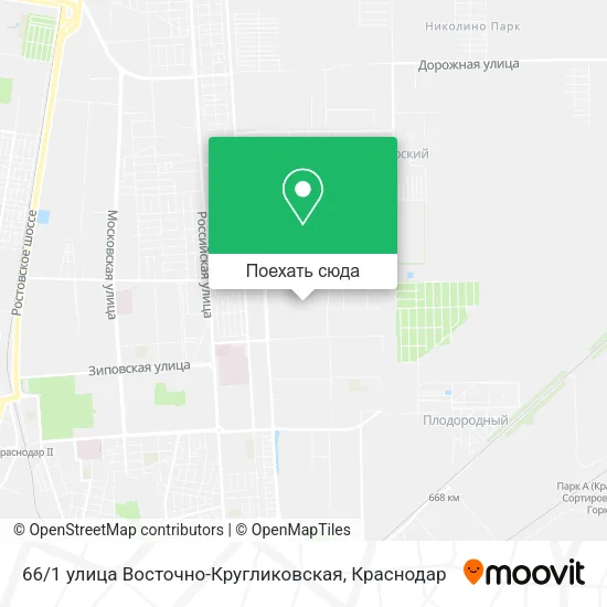 Карта 66 / 1 улица Восточно-Кругликовская