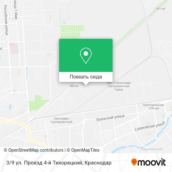 Карта 3/9 ул. Проезд 4-й Тихорецкий