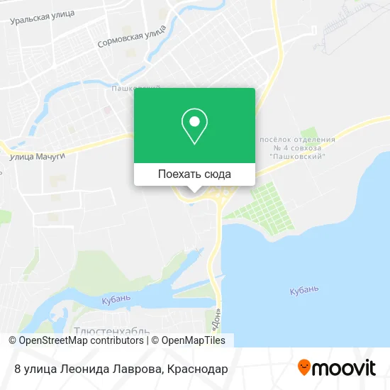 Карта 8 улица Леонида Лаврова