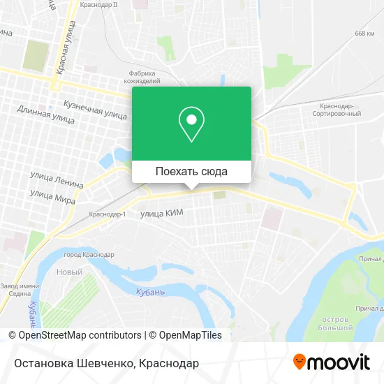 Карта Остановка Шевченко