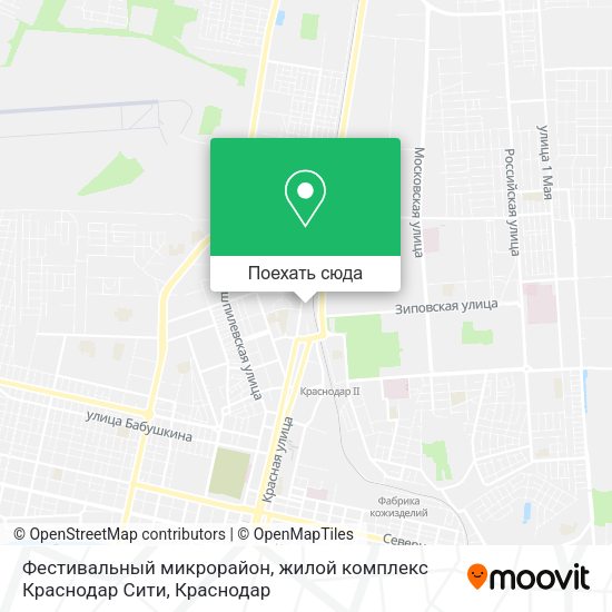 Карта Фестивальный микрорайон, жилой комплекс Краснодар Сити