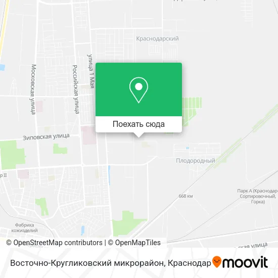 Карта Восточно-Кругликовский микрорайон