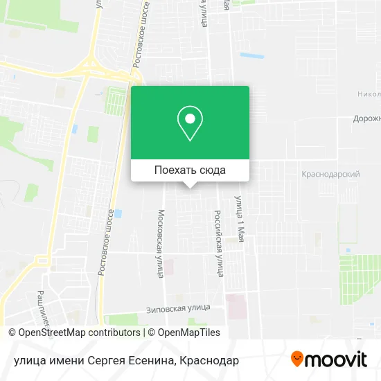 Карта улица имени Сергея Есенина