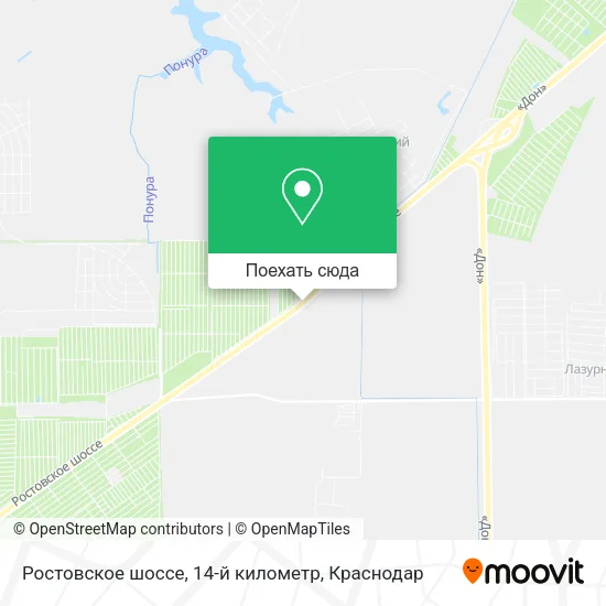 Карта Ростовское шоссе, 14-й километр
