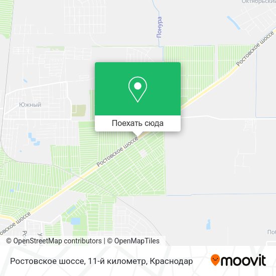 Карта Ростовское шоссе, 11-й километр