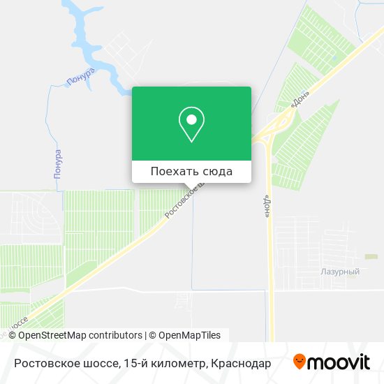 Карта Ростовское шоссе, 15-й километр