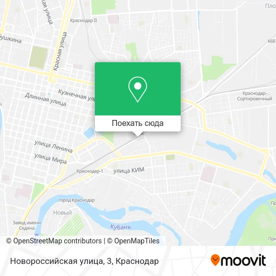 Карта Новороссийская улица, 3
