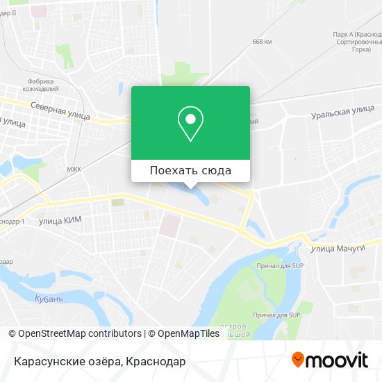 Карта Карасунские озёра