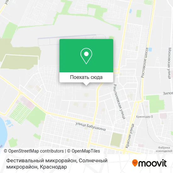 Карта Фестивальный микрорайон, Солнечный микрорайон