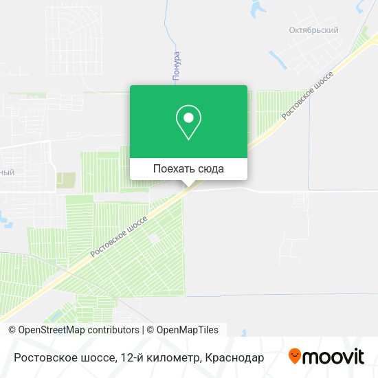 Карта Ростовское шоссе, 12-й километр