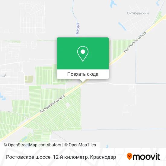 Карта Ростовское шоссе, 12-й километр