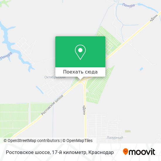 Карта Ростовское шоссе, 17-й километр