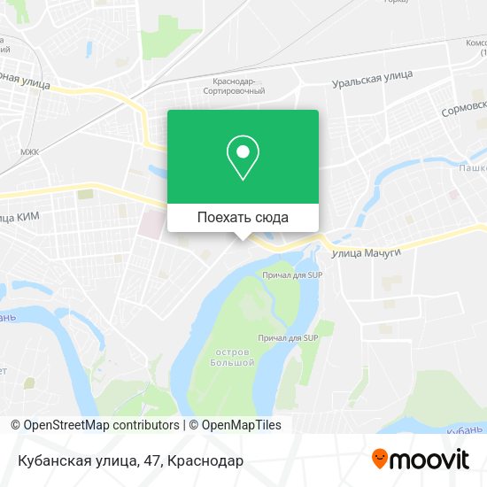 Карта Кубанская улица, 47